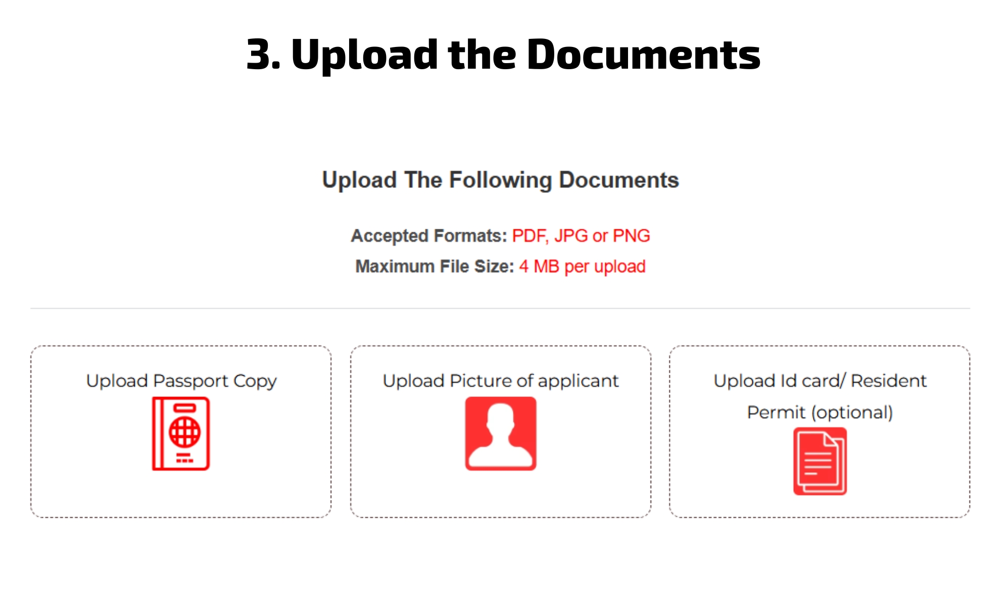upload the documents